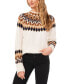 Фото #1 товара Women's Fair Isle Long Sleeve Mock Neck Sweater