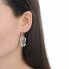 Фото #2 товара Stunning silver earrings with zircons E0001842