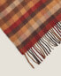 Фото #3 товара Плед из мериносовой шерсти с клетчатым узором и бахромой ZARAHOME Tartan Wool Throw