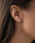 Lab-Grown Opal (1/5 ct. t.w.) & Lab-Grown White Sapphire (1/5 ct. t.w.) Halo Stud Earrings