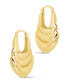 Silver-Tone or Gold-Tone Chunky Manon Hoops