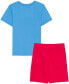 ფოტო #2 პროდუქტის Toddler and Little Boys Spiderman Short Sleeve T-shirt and Shorts, 2 Pc Set