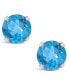 ფოტო #10 პროდუქტის Gemstone Stud Earrings in 10k White Gold