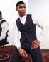 Noak 'Camden' slim premium fabric waistcoat in navy with stretch