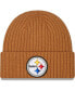 Фото #1 товара Men's Brown Pittsburgh Steelers Core Classic Cuffed Knit Hat