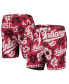 ფოტო #1 პროდუქტის Men's Crimson Indiana Hoosiers Floral Volley Logo Swim Trunks