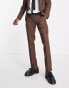 Фото #2 товара Twisted Tailor buscot suit trousers in chestnut brown