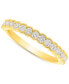 Lab-Created Diamond Scalloped Band (1/2 ct. t.w.) in 14k Gold-Plated Sterling Silver