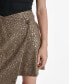 Women's Sequin Plaid Wrap Mini Skirt