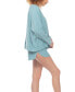 ფოტო #3 პროდუქტის Women's Night Owl Rib Terry Cloth Lounge Set, 2 Piece