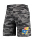 ფოტო #2 პროდუქტის Men's Charcoal, Gray Kansas Jayhawks Camo Backup Terry Jam Lounge Shorts