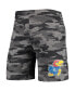 Men's Charcoal, Gray Kansas Jayhawks Camo Backup Terry Jam Lounge Shorts