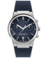 ფოტო #1 პროდუქტის Salvatore Men's Swiss Chronograph Blue Silicone Strap Watch 41mm