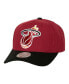 Men's Red, Black Miami Heat Soul XL Logo Pro Crown Snapback Hat