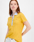 Фото #3 товара Women's Striped-Collar Polo Shirt
