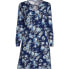 ფოტო #2 პროდუქტის Plus Size Cotton Interlock Long Sleeve Above the Knee Nightgown