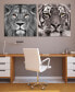 King of the Jungle Lion Eye of the Tiger Frameless Free Floating Tempered Glass Panel Graphic Wall Art, 38" x 38" x 0.2"