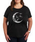 ფოტო #1 პროდუქტის Trendy Plus Size Lunar Butterfly Graphic T-shirt