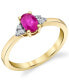 ფოტო #1 პროდუქტის Ruby (5/8 ct. t.w.) & Diamond (1/10 ct. t.w.) Ring in 14k Gold