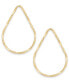 ფოტო #1 პროდუქტის 14k Gold-Plated Medium Open Teardrop Earrings