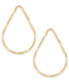 Фото #1 товара 14k Gold-Plated Medium Open Teardrop Earrings