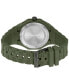 ფოტო #2 პროდუქტის Men's Grail Quartz Green Silicone Watch 42mm