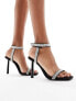 Фото #4 товара Steve Madden Elitist embellished strappy sandal in black and silver