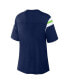 ფოტო #3 პროდუქტის Women's College Navy Seattle Seahawks Classic Rhinestone T-shirt
