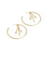 Фото #2 товара Faux Stone Signature Charm Hoop Earrings