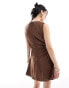 Фото #4 товара ASOS DESIGN cut out ring detail in waist mini dress in chocolate