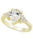 Gold-Tone Pavé & Pear-Shape Cubic Zirconia Ring, Created for Macy's