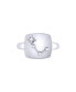 Aries Ram Design Sterling Silver Diamond Signet Ring
