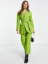 Фото #2 товара ASOS DESIGN belted suit blazer in olive
