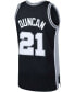 Фото #4 товара Men's Tim Duncan Black San Antonio Spurs 1998-99 Hardwood Classics Swingman Jersey