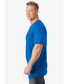 Фото #2 товара Big & Tall Shrink-Less Lightweight Longer-Length V-Neck T-Shirt