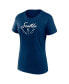 ფოტო #4 პროდუქტის Women's Deep Sea Blue Seattle Kraken Long and Short Sleeve Two-Pack T-shirt Set
