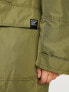 River Island Plus parka jacket in khaki