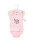 ფოტო #2 პროდუქტის Baby Girl Cotton Bodysuits 3pk, Pretty Princess