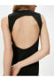 Фото #5 товара Midi Elbise Halter Yaka Sırtı Pencere Detaylı
