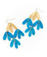 Chameli Chandelier Earrings - Teal Patina, Gold Petals