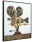 Фото #2 товара Film Projector Camera Reverse Printed Art Glass and Anodized Aluminum Frame Wall Art, 48" x 48" x 1.5"