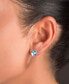 Серьги Macy's Blue Spinel & CZ Double Pear Stud