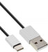 Фото #2 товара InLine USB 2.0 Cable - USB-C male / USB-A male - black/alu - flexible - 1m