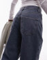 Topshop high rise straight Kort jeans in smokey blue