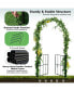 Фото #11 товара Garden Arch Arbor Trellis with Gate 7.5 ft Patio Archway Pergola for Wedding