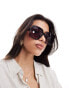 Фото #1 товара River Island oversized square sunglasses in black