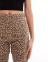 ASOS DESIGN bengaline pedal pusher in leopard print Леопардовый, XS - EU 32-34 - фото #5