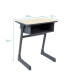 Фото #4 товара Cave Open Front Student Desk with Large Plastic Book Box, Ready-to-Assemble