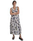 Фото #1 товара Women's Printed Linen V-Neck Sleeveless Maxi Dress