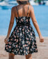 ფოტო #2 პროდუქტის Women's Floral Sleeveless Cutout Waist Mini Beach Dress